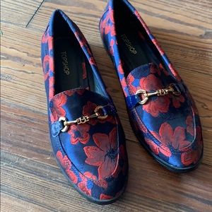 Topshop Shoes - TOP SHOP red blue loafers 7.5 Topshop Shoes - TOP SHOP red blue loafers 7.5